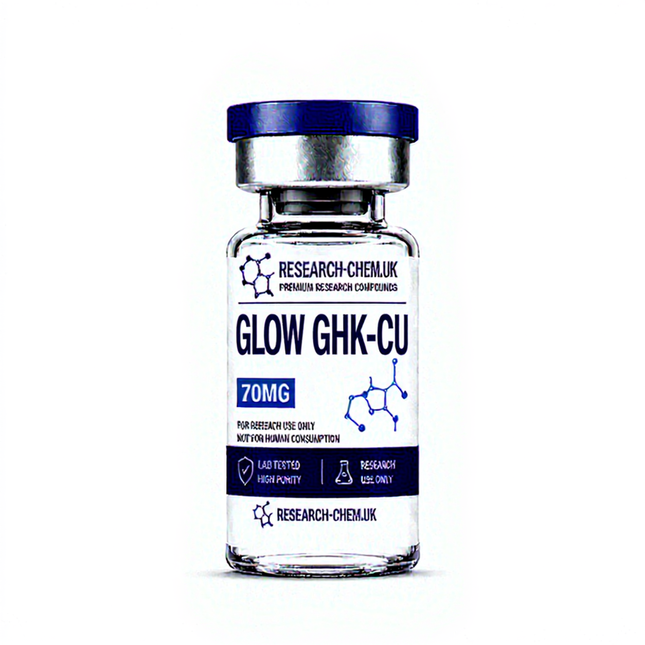 GLOW GHK-CU 70MG research vial